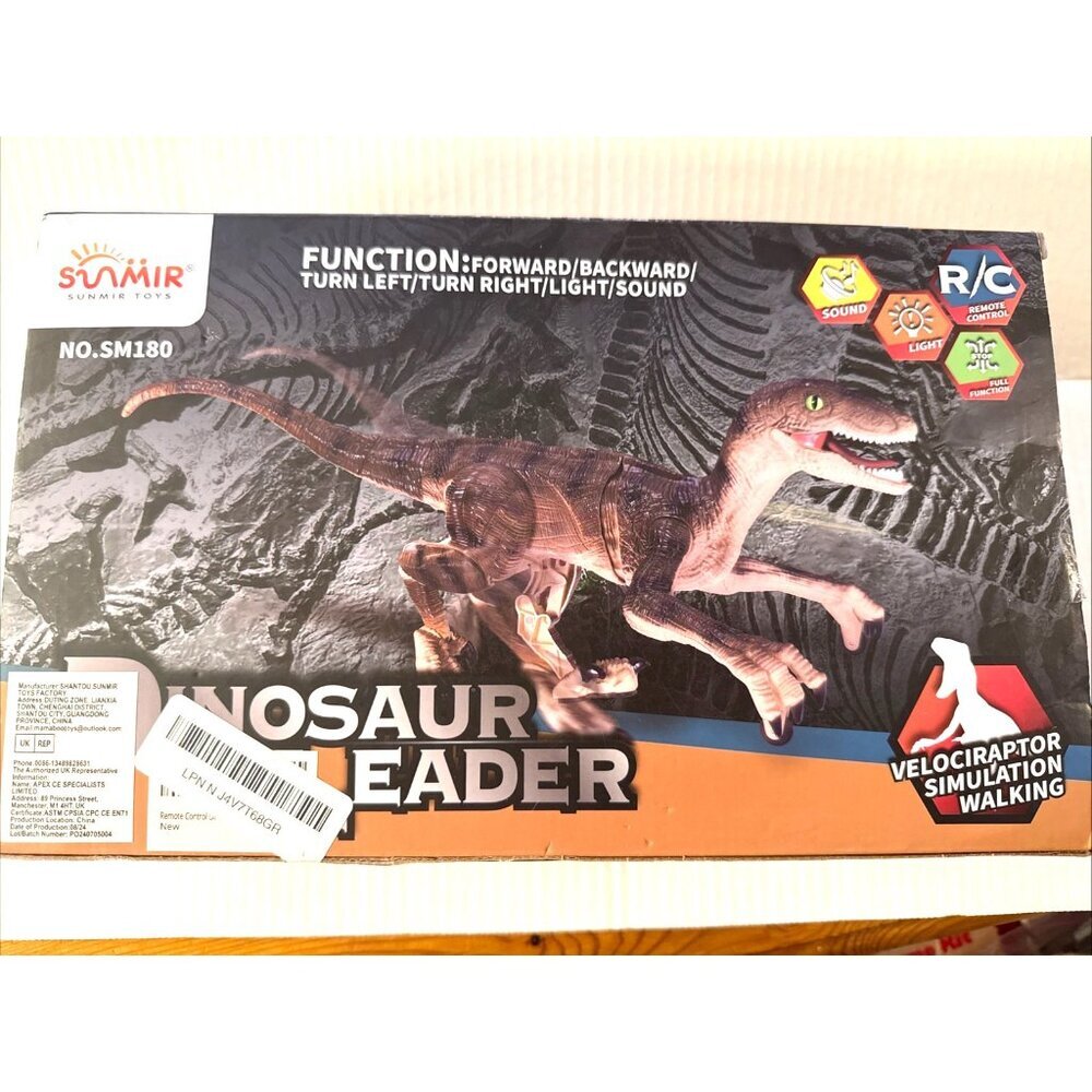 Sunmir Toys Dinosaur Leader Velociraptor Remote Control Walking LikeNew Open Box - Picture 3 of 13